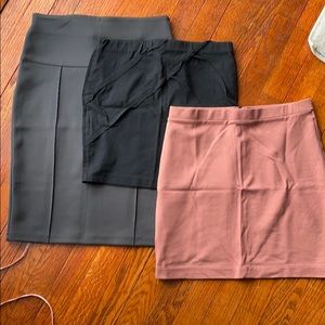 3 skirts different brands
